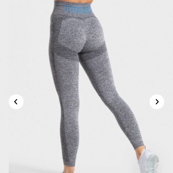 Gymshark Pants - Gymshark Flex High Waisted Leggings Charcoal/Teal Gymshark Pants - Gymshark Flex High Waisted Leggings Charcoal/Teal